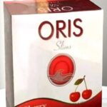 บุหรี่ Oris Cherry Slims ซองสีแดงสดใส โดดเด่นด้วยโลโก้ Oris นำเข้าจากเยอรมนี มุมมองด้านหน้า