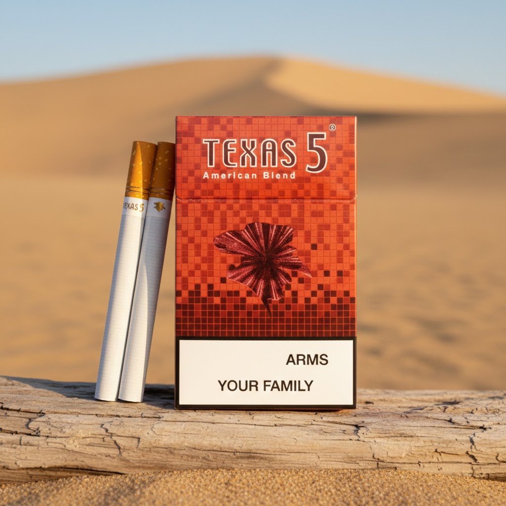 Texas 5 Red Hard (เท็กซัส แดง ซองแข็ง) - บุหรี่นอก American Blend รสร้อนเข้ม มาตรฐานเอเชีย รูปที 1