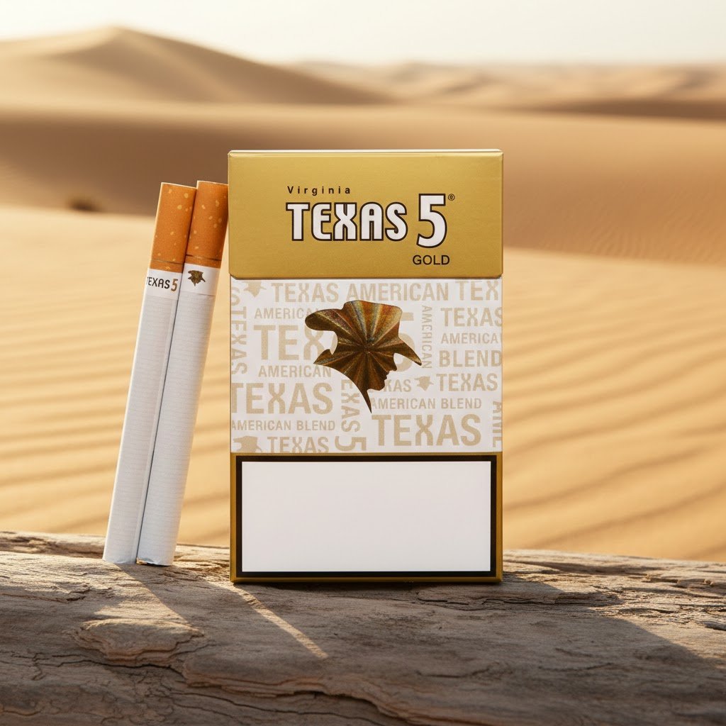 Texas 5 Gold เท็กซัส 5 ทอง บุหรี่นอกยอดนิยม รสร้อนนุ่มนวล คุณภาพพรีเมียม รูปที 1