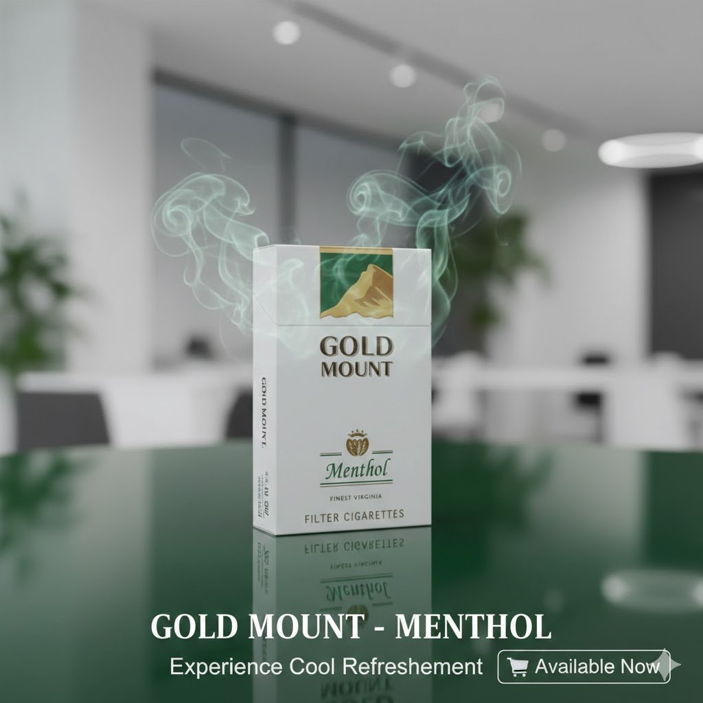 Gold Mount Green (ซองแข็ง) - บุหรี่เย็นพรีเมี่ยม ใบยานุ่ม ยอดนิยม รูปที 1