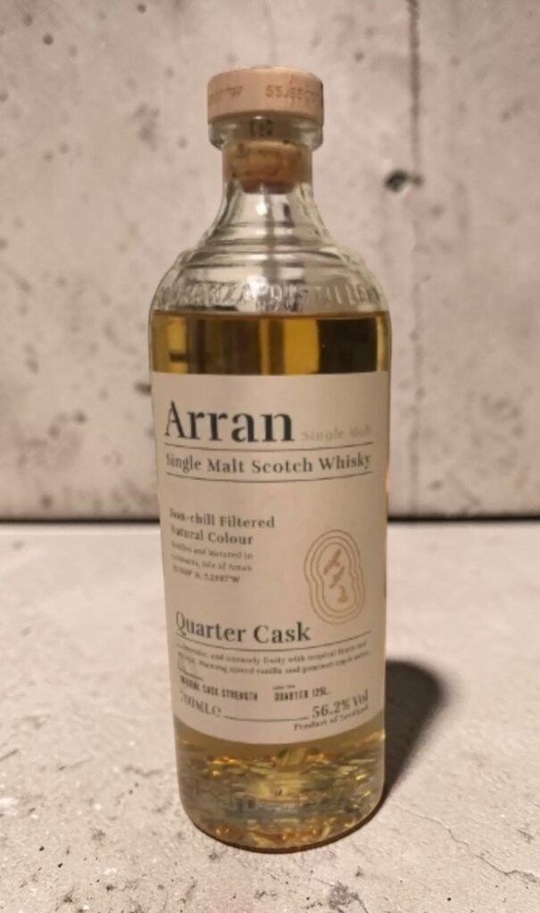 Arran Quarter Cask 700 ml วิสกี้ วิสกี้ รูปปกสินค้า น้ำผึ้ง สับปะรด บัตเตอร์สก็อต ขิง และอบเชย