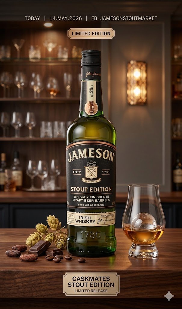 เฉพาะวันนี้เท่านั้น! 🔥 คอวิสกี้ห้ามพลาด! ⚡ สัมผัสความแปลกใหม่ที่ลงตัวกับ Jameson Caskmates Stout ...