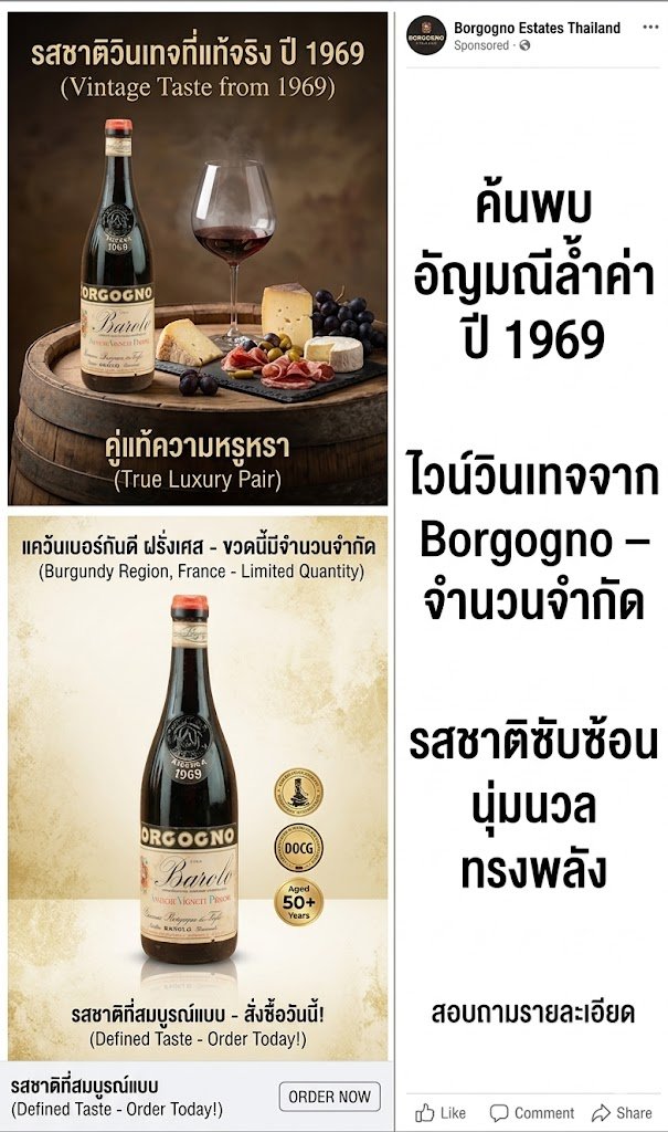 ับ "1969 Barolo Riserva" โดย Giacomo Borgogno ✨ นิยามใหม่แห่งความหรูหราที่ส่งตรงจากหัวใจแห่งอิตาล...