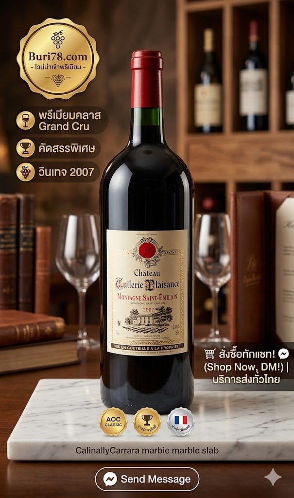 ่งเศสมาจิบชิลล์ๆ ในวันพักผ่อน แอดมินขอป้ายยาขวดนี้เลยครับ 2007 Chateau Tuilerie Plaisance บอกเลยว...