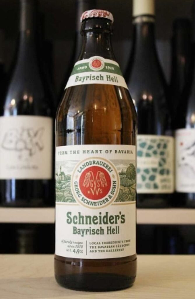 Schneider Weisse Bayrisch Hell 500 ml เบียร์ เบียร์ รูปปกสินค้า มอลต์, ฮอปส์ และความสดชื่น