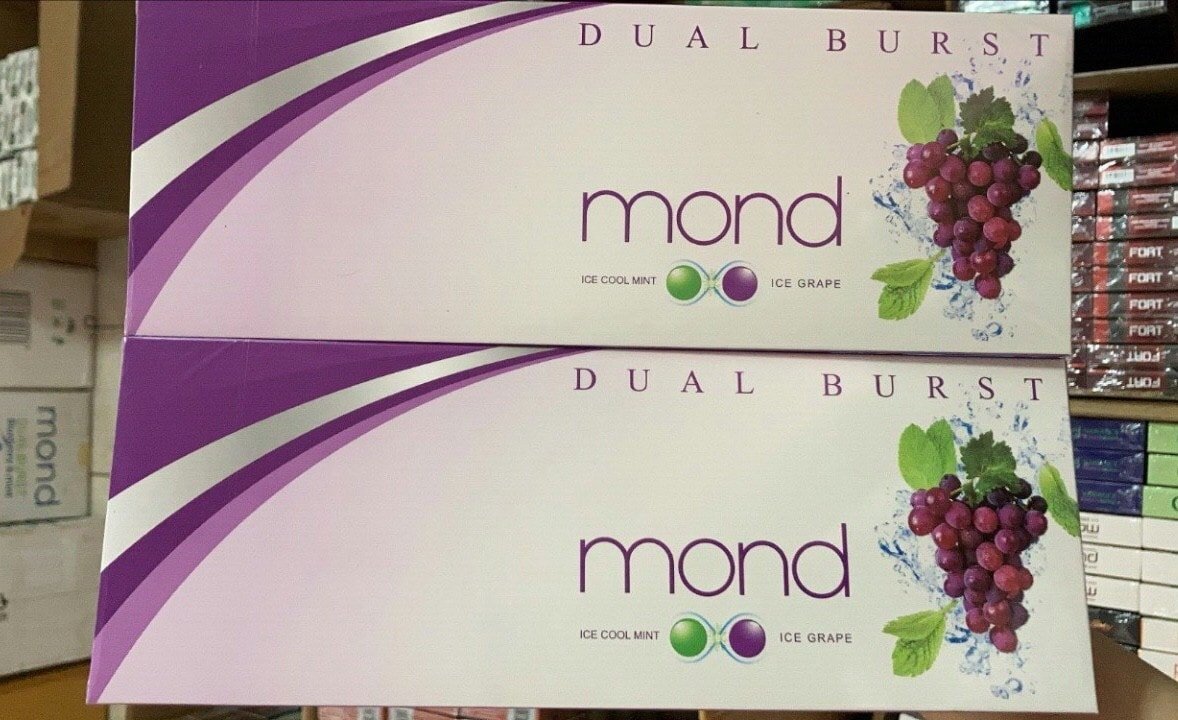 Mond Dual Burst Ice Grape & Cool Mint (มอนด์ ดับเบิ้ล องุ่นและมิ้นท์) (1 คอตตอน) 2