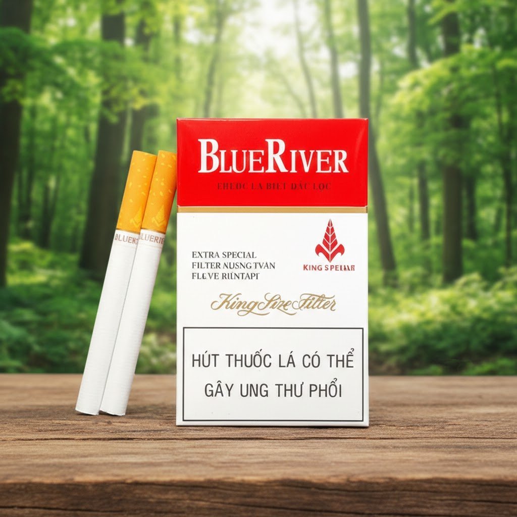 Blue River Red (บลู ริเวอร แดง) บุหรี่นอกรสร้อนพรีเมียม King Size