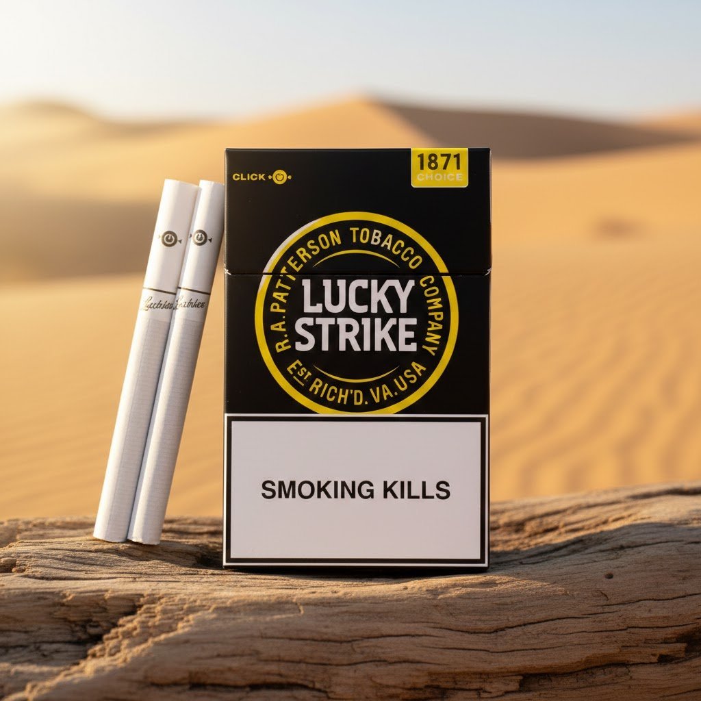 Lucky Strike Yellow บุหรี่นอก ลัคกี้ สไตรค เหลือง เม็ดบีบเลม่อน (Premium American Blend)