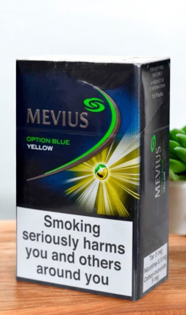 บุหรี่ Mevius Option Blue Yellow