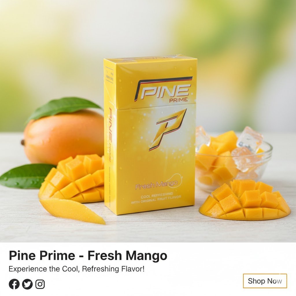 Pine Prime Fresh Mango - บุหรี่ผลไม้มะม่วงหอมเย็นจากเกาหลี