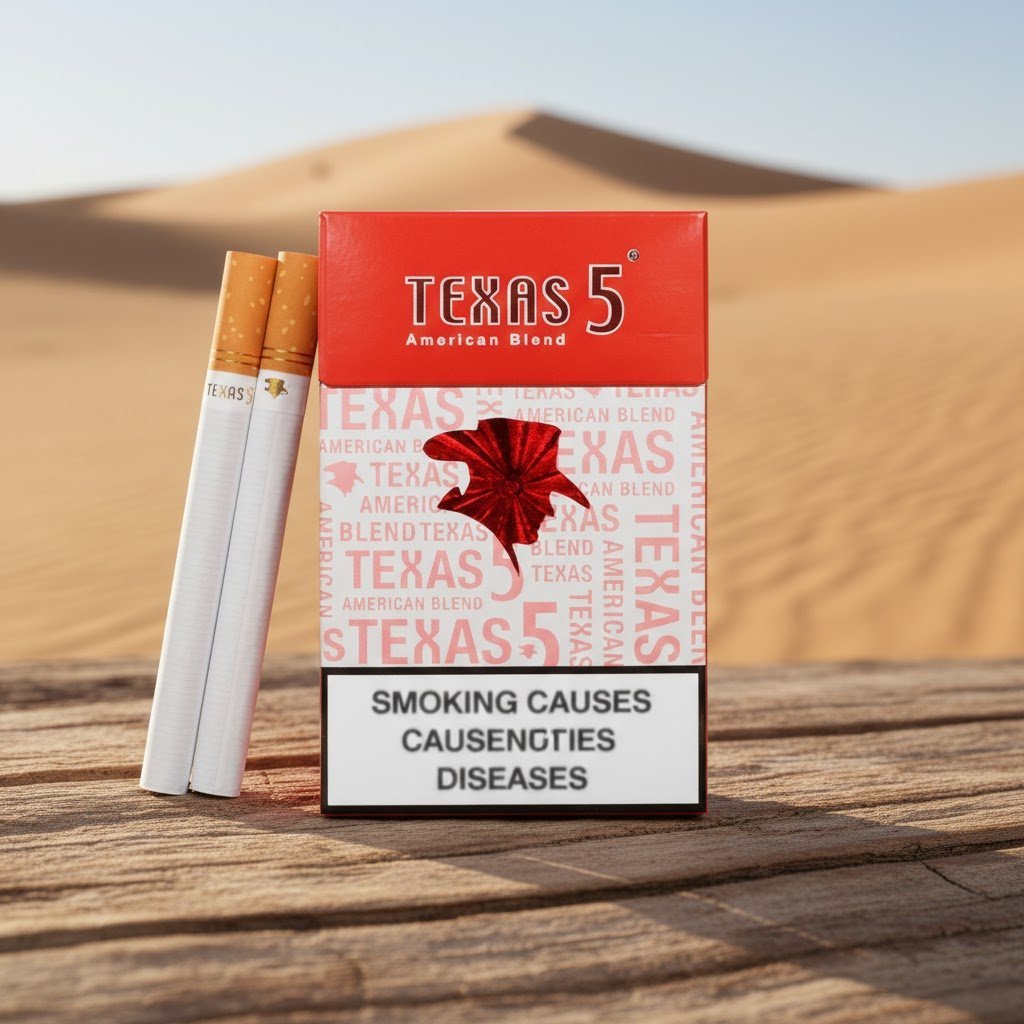 Texas 5 Red (เท็กซัส 5 แดง) บุหรี่นอกคุณภาพมาตรฐานสากล American Blend