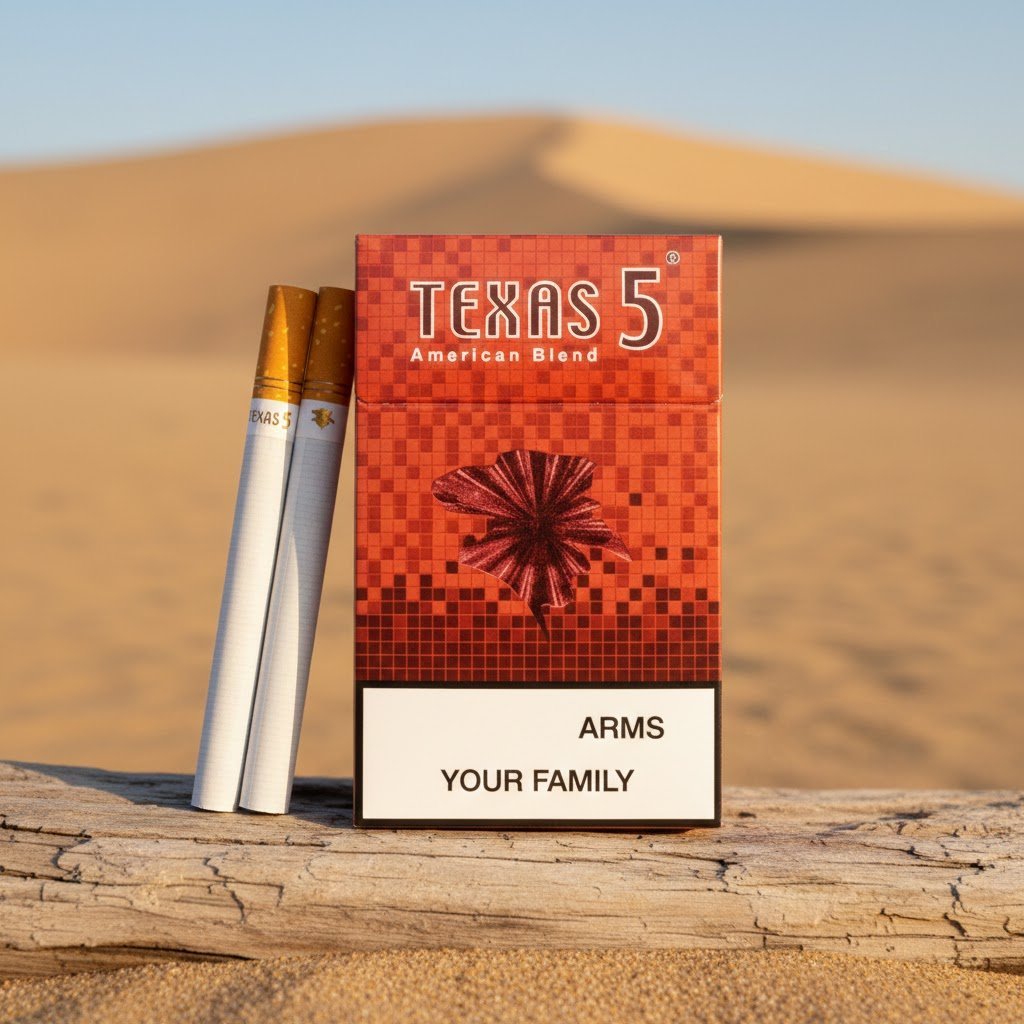 Texas 5 Red Hard (เท็กซัส แดง ซองแข็ง) - บุหรี่นอก American Blend รสร้อนเข้ม มาตรฐานเอเชีย