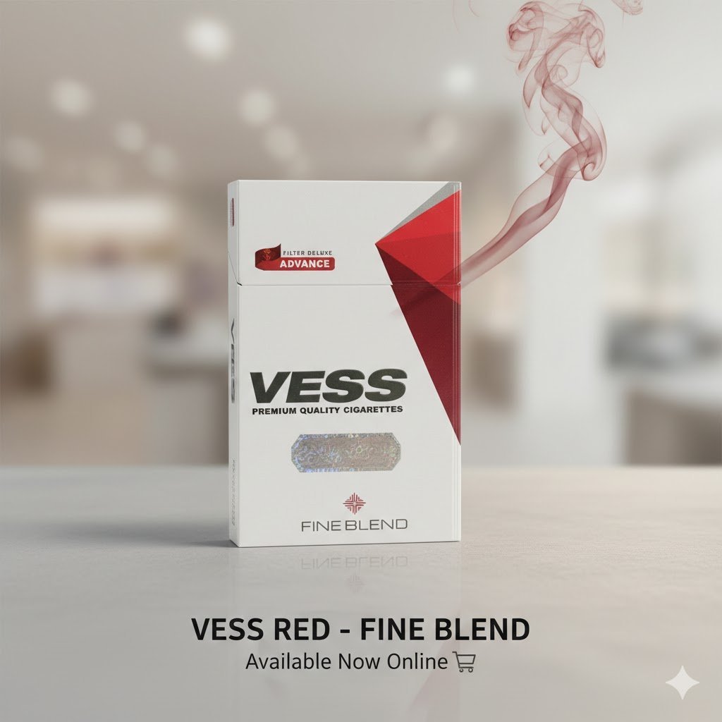 Vess Red (ซองแข็ง) - บุหรี่แดงเกรดพรีเมี่ยม รสนุ่ม กลมกล่อม